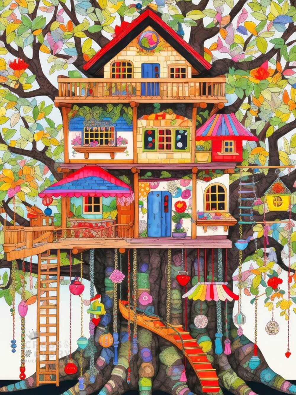 Fantastical Treehouse Escape Jigsaw Puzzle 500 Pieces, Age 7+, New *Box Damage*